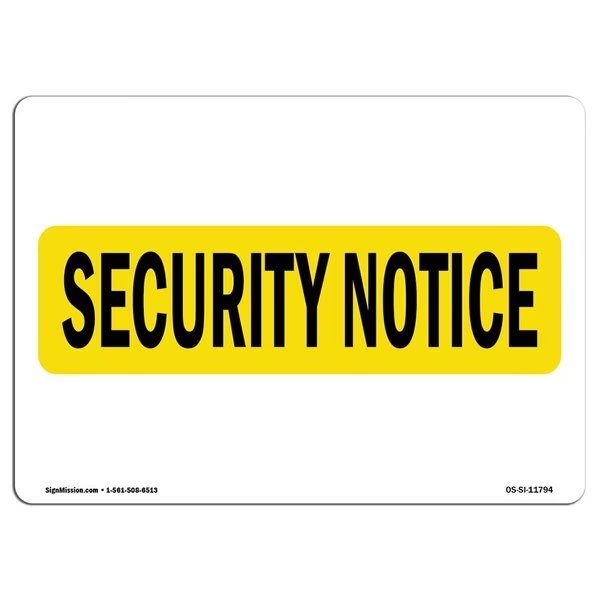 OSHA Security Sign, 10